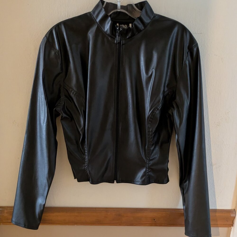 Phaze Clothing PVC Leather Look Jacket